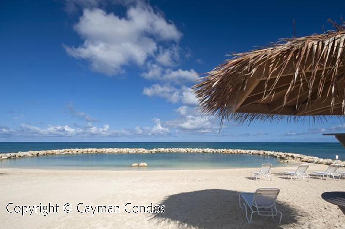 Lounge chair in the shade on the beach